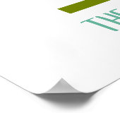 Adventure Turquoise Retro Camper Girl Baby Dusche Poster (Ecke)