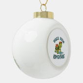 Adventure Turtle Keramik Kugel-Ornament (Links)