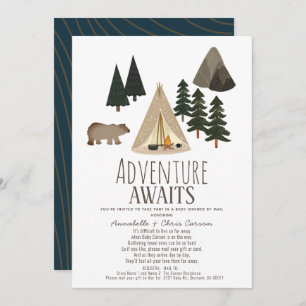 Adventure Wartet Camping Baby Shower by Mail Einladung