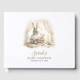 Adventure Watercolor Bunny Baby Shower Gästebuch