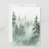 Adventure Watercolor Forest Baby Shower Einladung (Rückseite)
