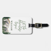 Adventure Watercolor Mountains Personalisiert Gepäckanhänger (Vorderseite horizontal)