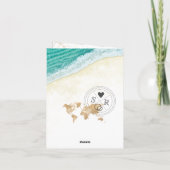 Adventure Wedding Destination Passport - Weltkarte Einladung (Rückseite)