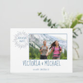 Adventure Wedding Foto Save the Date Einladung (Stehend Vorderseite)