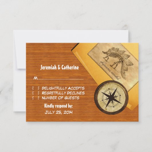 Adventure Wedding Response Card RSVP Karte (Vorderseite)