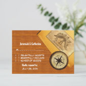 Adventure Wedding Response Card RSVP Karte (Stehend Vorderseite)