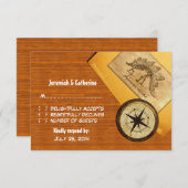 Adventure Wedding Response Card RSVP Karte (Vorne/Hinten)