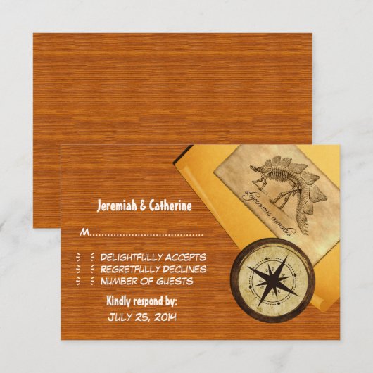 Adventure Wedding Response Card RSVP Karte (Vorne/Hinten)