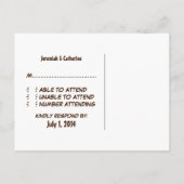 Adventure Wedding RSVP Postcard Einladungspostkarte (Rückseite)