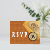 Adventure Wedding RSVP Postcard Einladungspostkarte (Stehend Vorderseite)