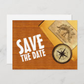 Adventure Wedding Save the Date Postcard Ankündigungspostkarte (Vorne/Hinten)