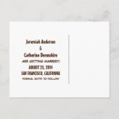 Adventure Wedding Save the Date Postcard Ankündigungspostkarte (Rückseite)