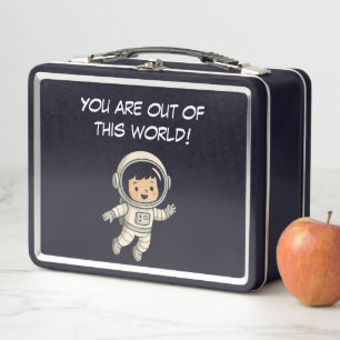 Adventure Whimsical Astronaut Niedlich Space Explo Metall Brotdose