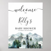 Adventure Wilderness Baby Dusche Begrüßungszeichen Poster (Vorne)