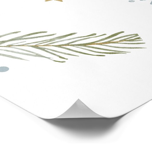 Adventure Winter Arctic Animals Baby Dusche Willko Poster (Ecke)