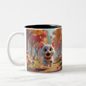 Adventure with Every Sip Cat Mug Zweifarbige Tasse (Links)