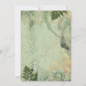 Adventure Woodland animal Greenery Baby Shower Einladung (Rückseite)