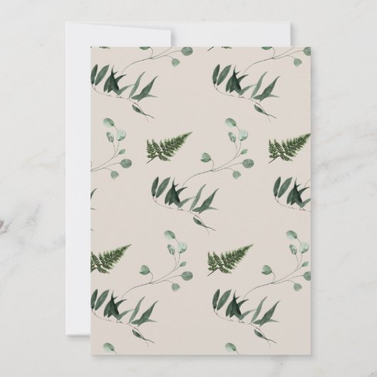 Adventure Woodland Animal Neutral Baby Shower Einladung (Rückseite)