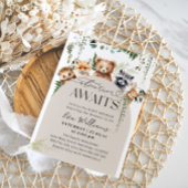 Adventure Woodland Animal Neutral Baby Shower Einladung