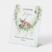 Adventure Woodland Baby Boy Dusche Maßgeschneidert Sockelschild (Vorderseite)