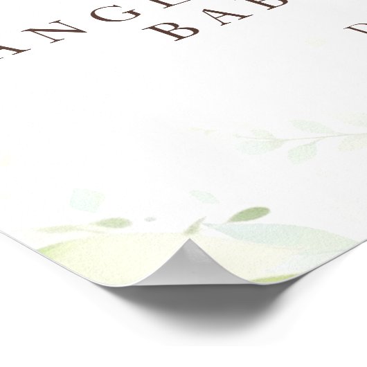 Adventure Woodland Bear Baby Dusche Willkommen Poster (Ecke)