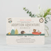 Adventure Woodland Girl Adoption Kinderdusche Einladung (Stehend Vorderseite)
