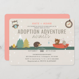 Adventure Woodland Girl Adoption Kinderdusche Einladung