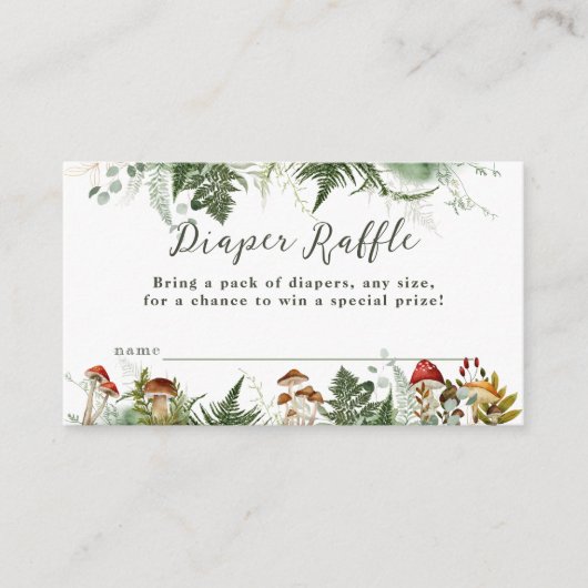 Adventure Woodland Mushroom Baby Boy Dusche Begleitkarte (Vorderseite)