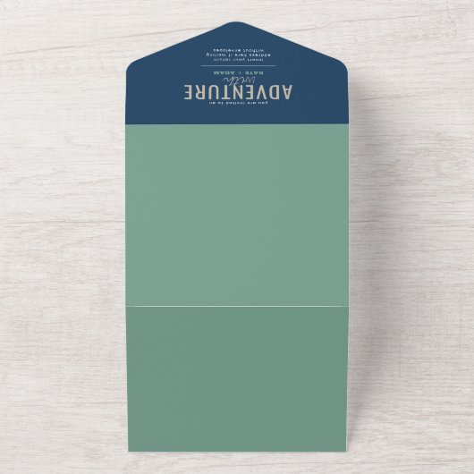 Adventure Woodland & Predictions Boy Baby Shower All In One Einladung (Außenbereich)