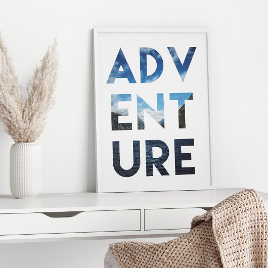 Adventure Word Art Travel Fotografy Poster