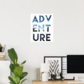 Adventure Word Art Travel Fotografy Poster (Heimbüro)