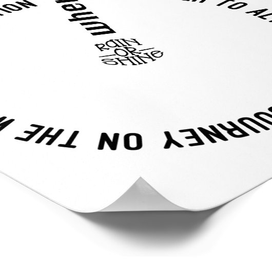 Adventure Words Bicycle Poster (Ecke)