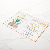 Adventure World Travel Baby Girl Blush Pink Gold F Folieneinladung (Gedreht)