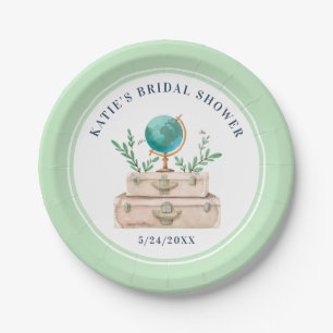 Adventure World Travel Brautparty Mint Green Pappteller