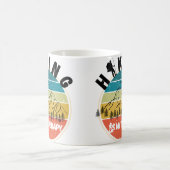Adventure Zitat Wandern ist Therapie Retro Farbenf Kaffeetasse (Mittel)