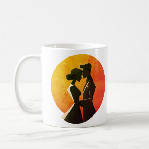 Adventure Zuneigung: Niedliche Liebe Couple Heart Kaffeetasse