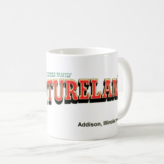 Adventureland Vergnügungspark, Addison, Illinois Kaffeetasse (VorderseiteRechts)