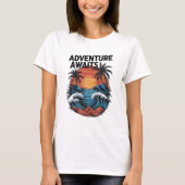 Adventures Await: Bold Exploration T-Shirt Design (Vorderseite)