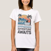 Adventures Await: Bold Exploration T-Shirt Design (Vorderseite)