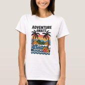 Adventures Await: Bold Exploration T-Shirt Design (Vorderseite)