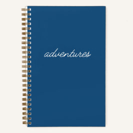 "Adventures" Blue Travel Journal Notizblock