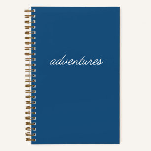 "Adventures" Blue Travel Journal Notizblock