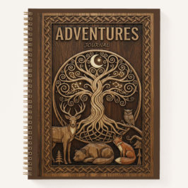Adventures Journal Tree of Life Woodland Animals  Notizblock