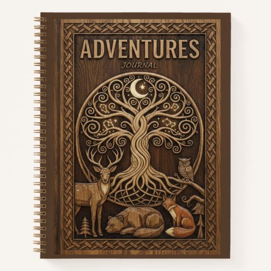 Adventures Journal Tree of Life Woodland Animals  Notizblock (Vorderseite)