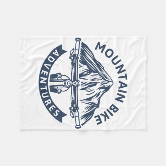 Adventures - Mountain Biking Fleecedecke (Vorderseite (Horizontal))