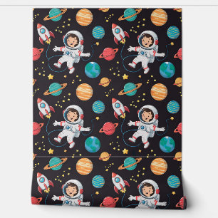 Adventuroure Space Explorer Kinder Tapete