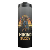 Adventurous Airedale Hiker Wilderness Explorer Thermosbecher (Vorderseite)