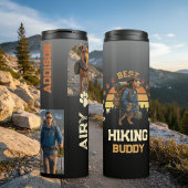 Adventurous Airedale Hiker Wilderness Explorer Thermosbecher