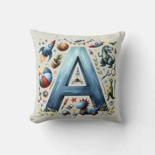 Adventurous Alphabet A - Anpassbare Namenspuppe Kissen