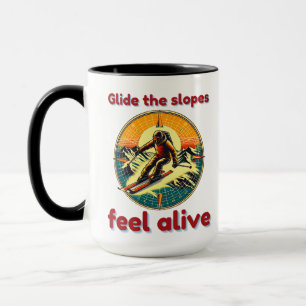 Adventurous Alpinski Grafik Tasse
